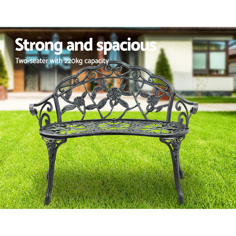 Victorian Inspired Garden Bench - Green - Homecoze