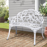 Victorian Inspired Garden Bench - White - Homecoze