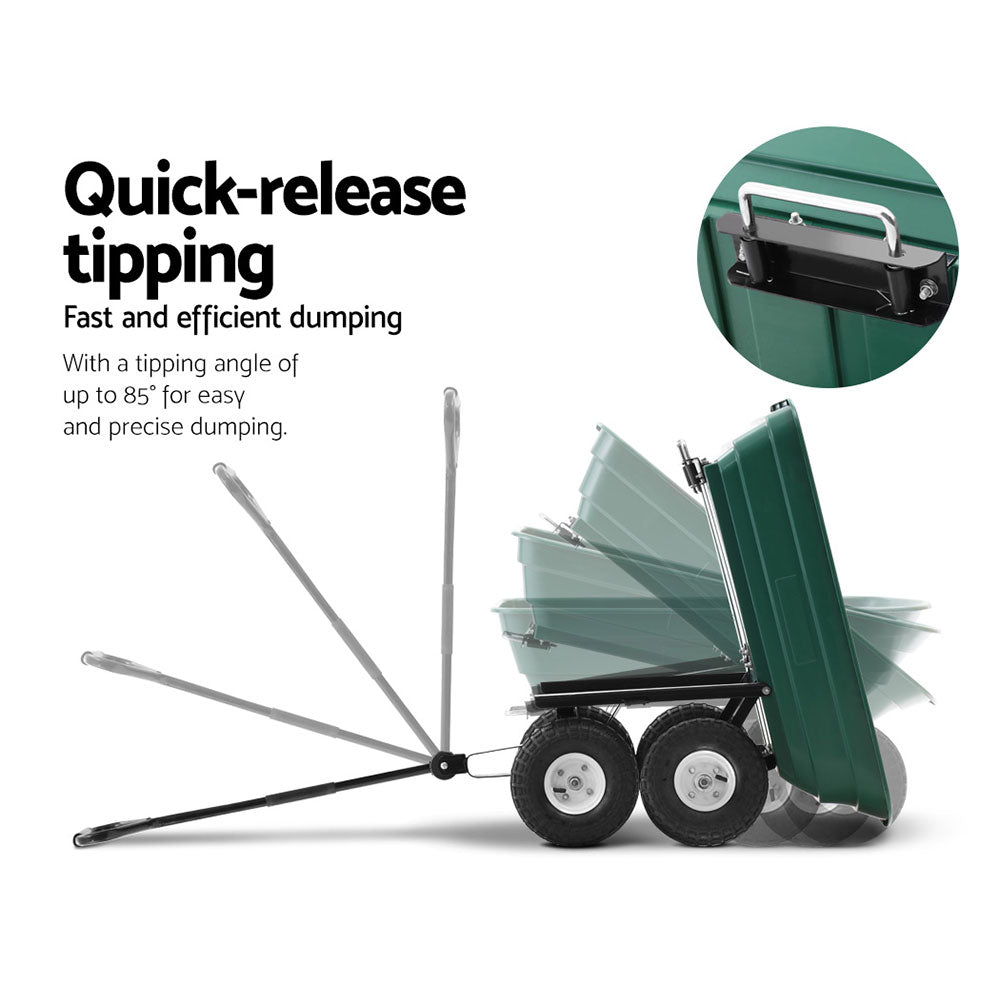 75L Garden Dump Cart - Green Homecoze