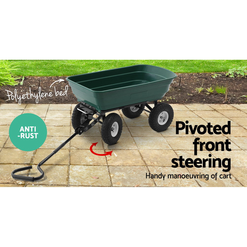 75L Garden Dump Cart - Green Homecoze
