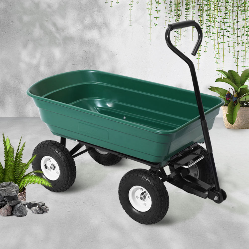 75L Garden Dump Cart - Green Homecoze