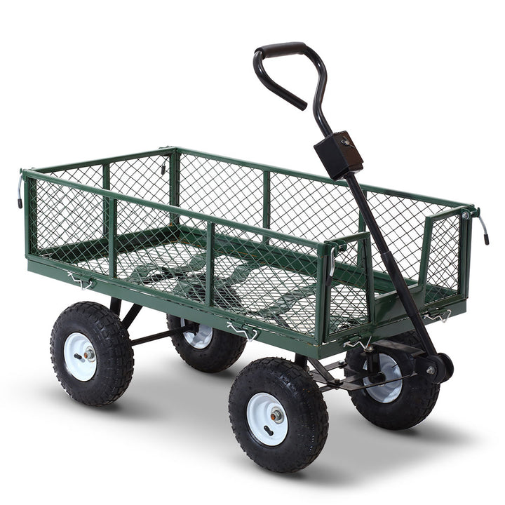 Mesh Garden Steel Cart - Green Homecoze