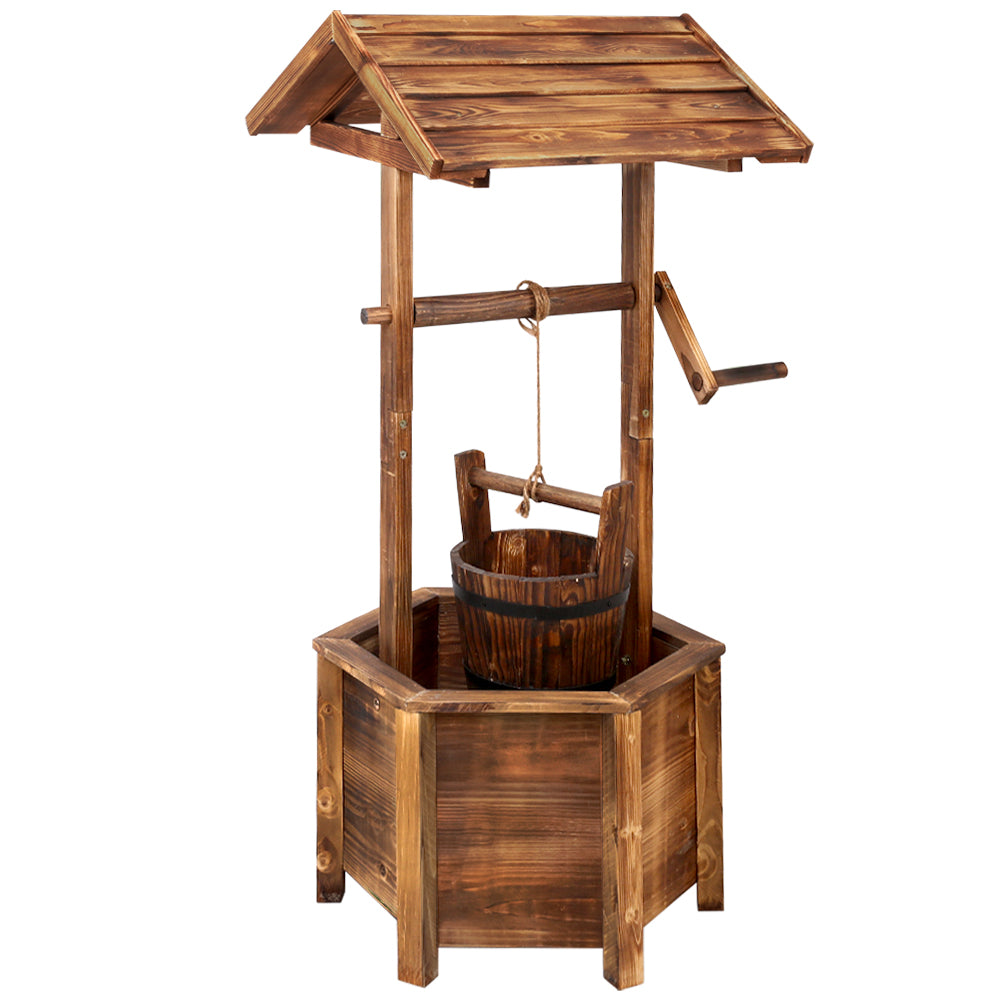 Rustic Wooden Wishing Well Outdoor Decor Homecoze