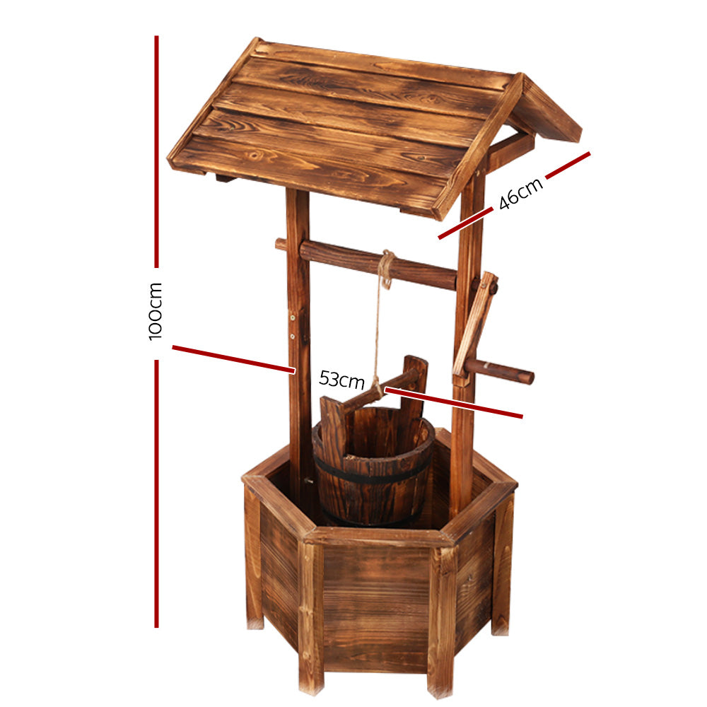 Rustic Wooden Wishing Well Outdoor Decor Homecoze