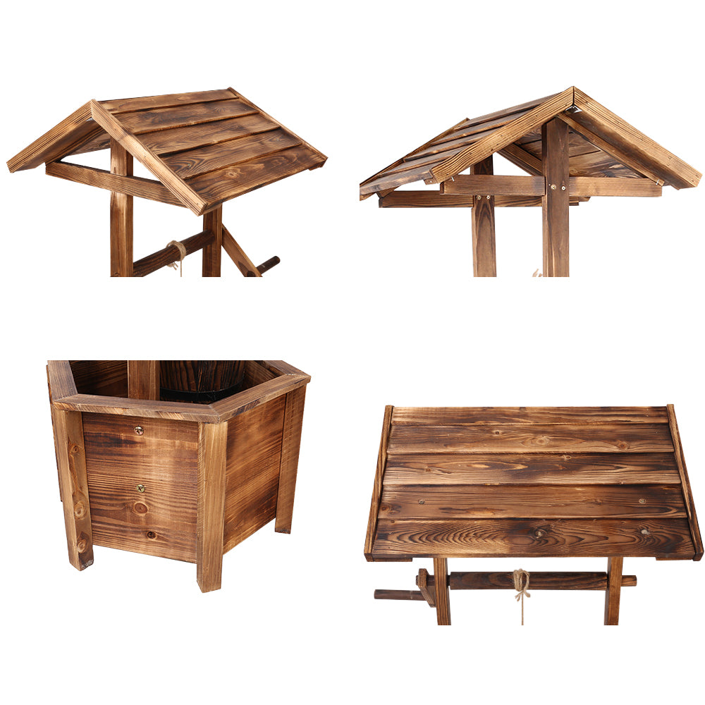 Rustic Wooden Wishing Well Outdoor Decor Homecoze