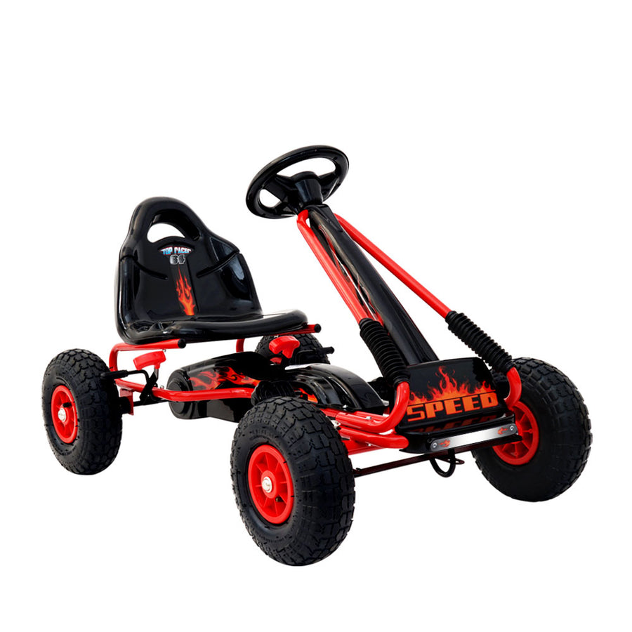 Kids Pedal Go Kart Racing Ride On Car - Red Homecoze