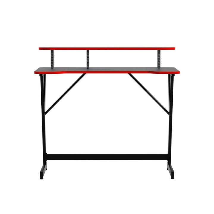Gaming Steel Frame Compact Computer Desk with Monitor Shelf - 100CM Homecoze