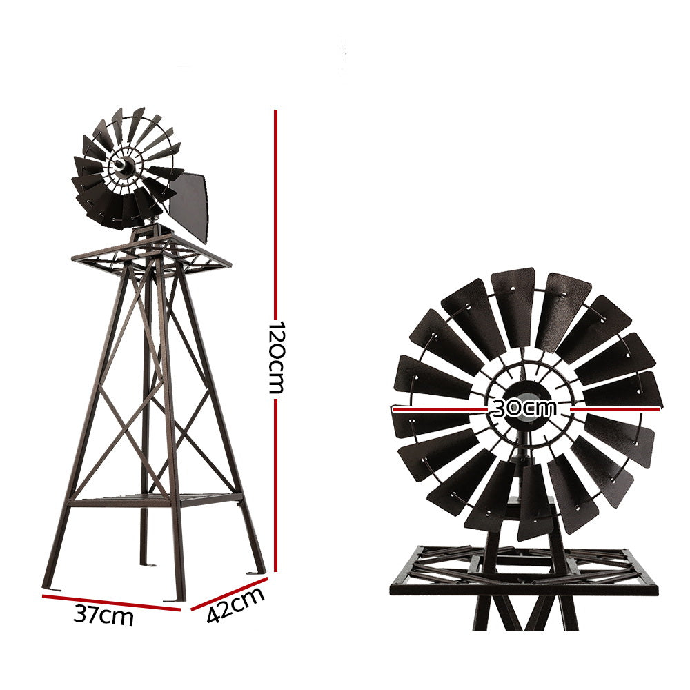 Garden Decor Windmill 120cm Metal Outdoor Ornament Homecoze