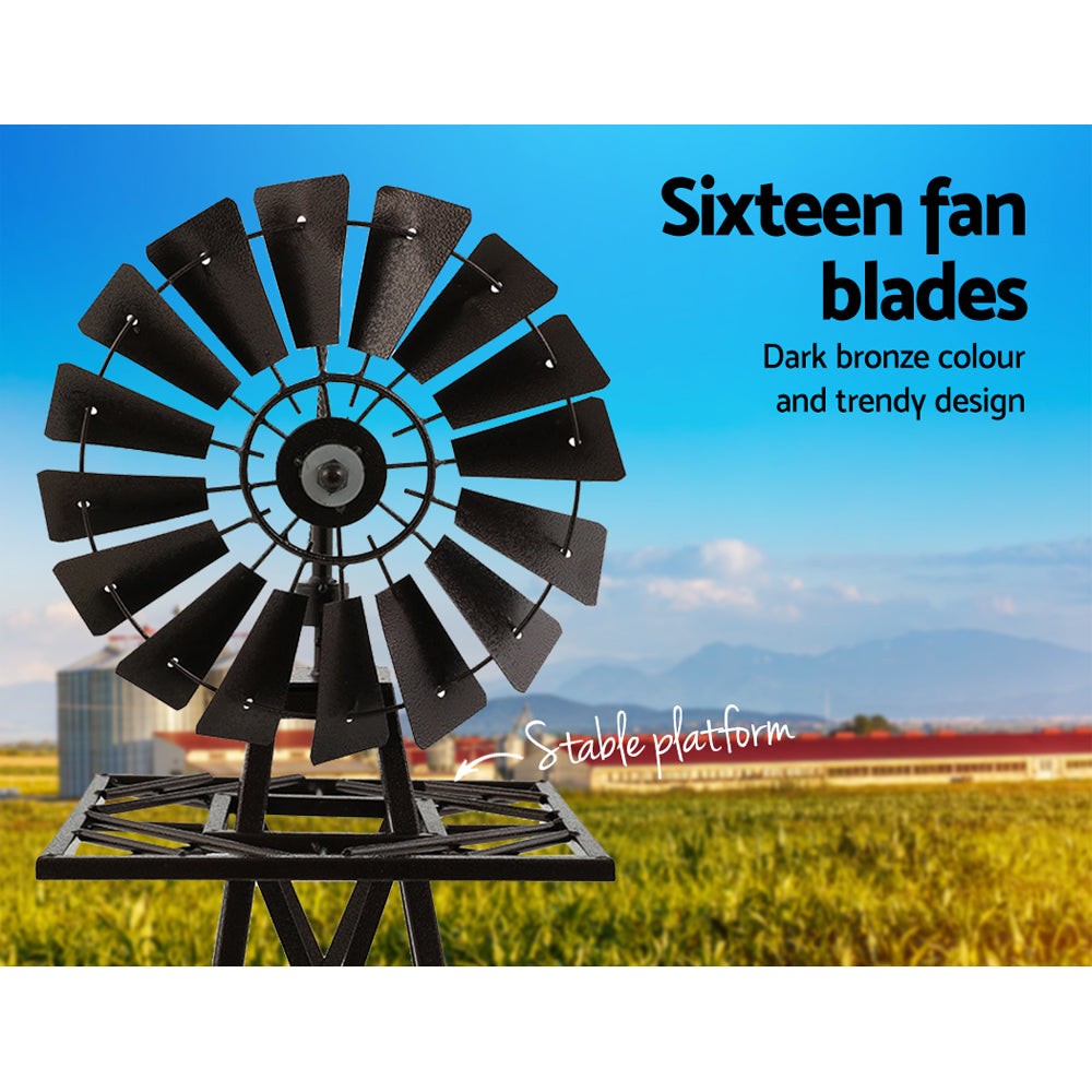Garden Decor Windmill 120cm Metal Outdoor Ornament Homecoze