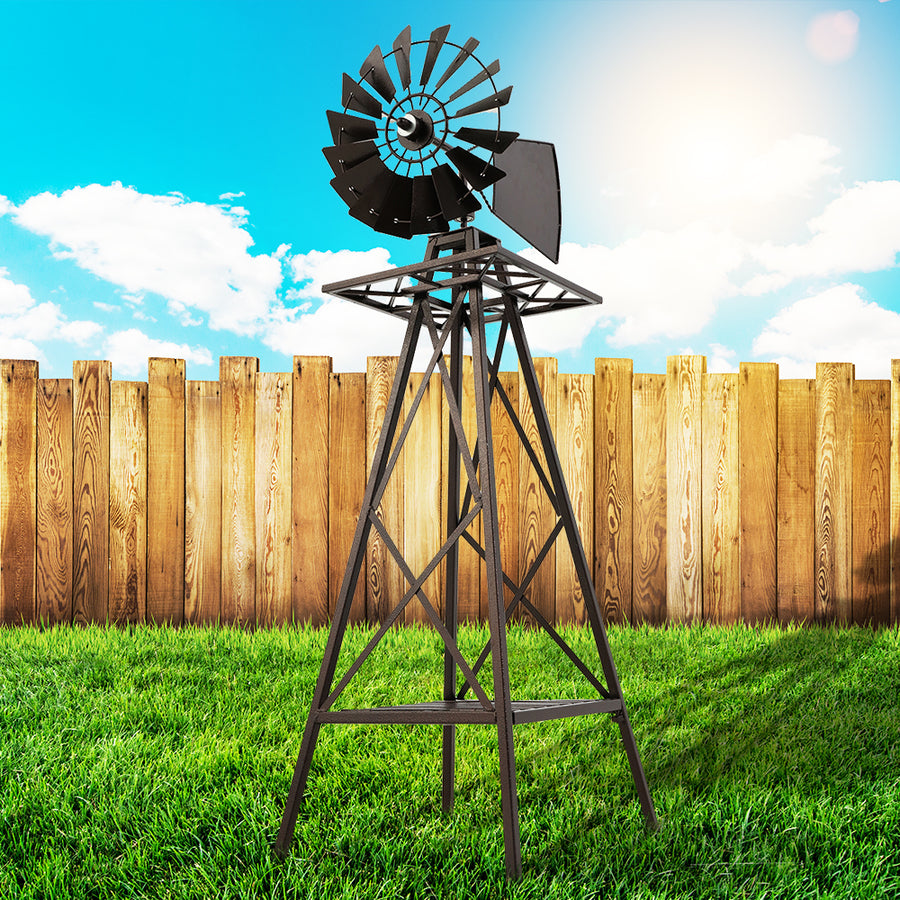 Garden Decor Windmill 160cm Metal Outdoor Ornament Homecoze