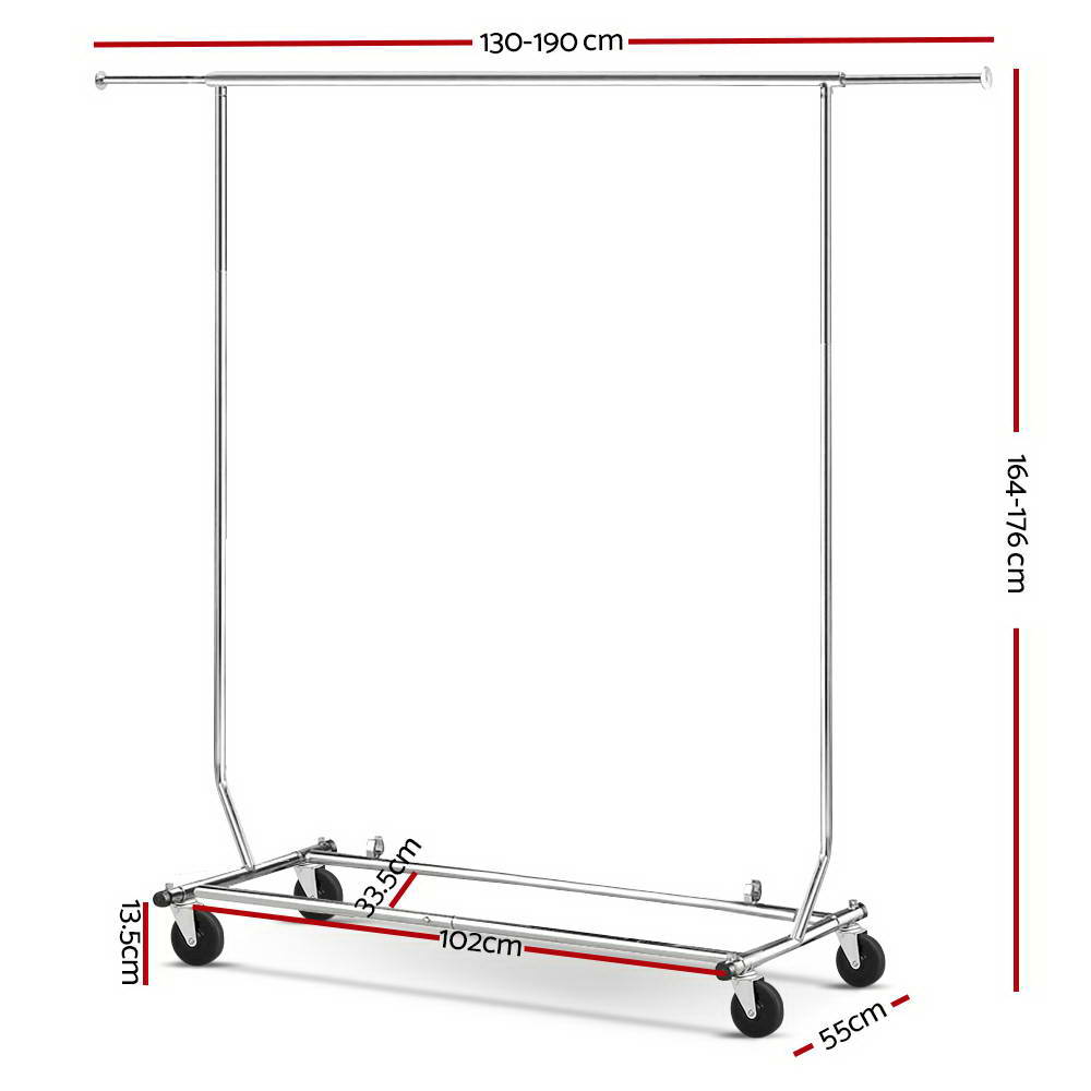 Adjustable Clothes Stand Garment Rack with Caster Wheels Homecoze