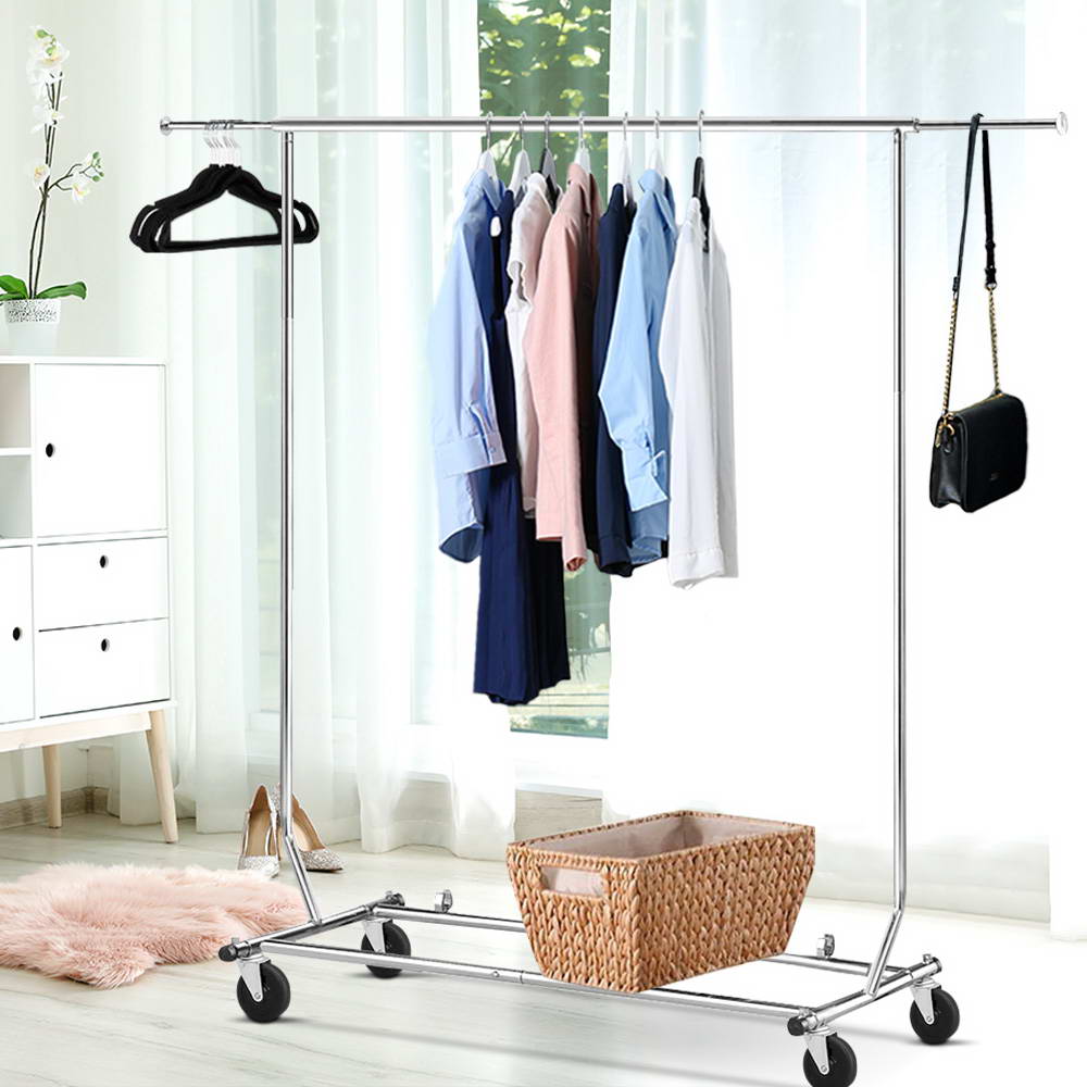 Adjustable Clothes Stand Garment Rack with Caster Wheels Homecoze