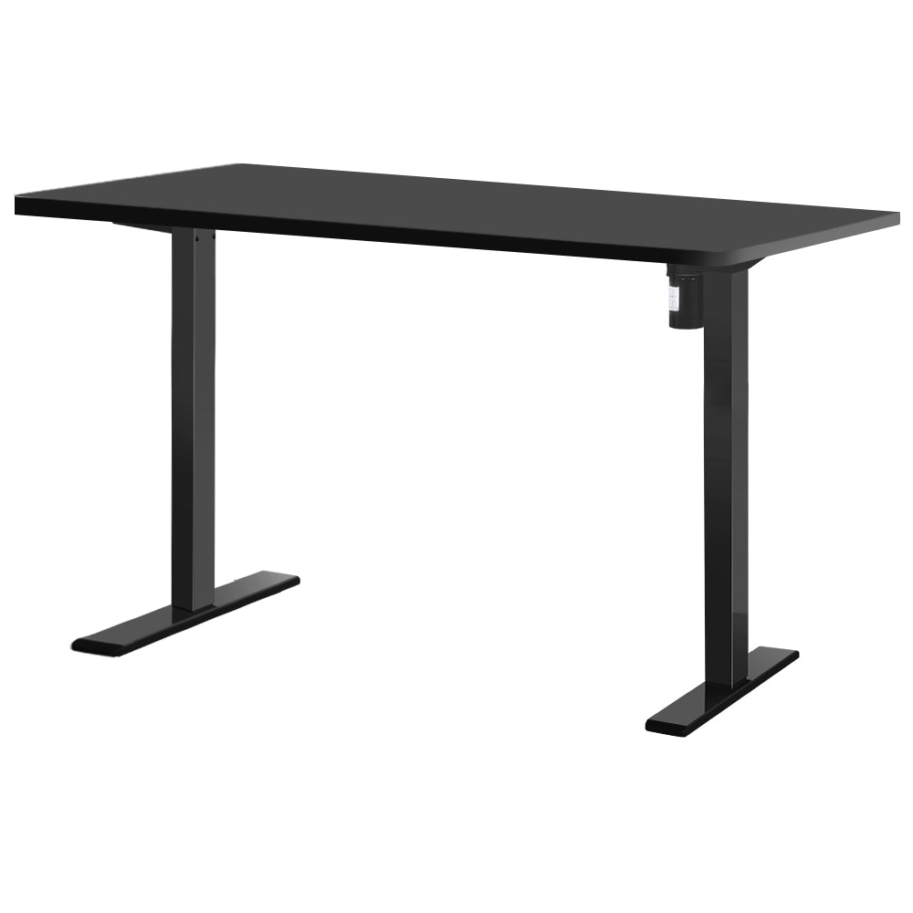 Electric Height Adjustable Standing Desk - Black Frame with 140cm Black Top Homecoze