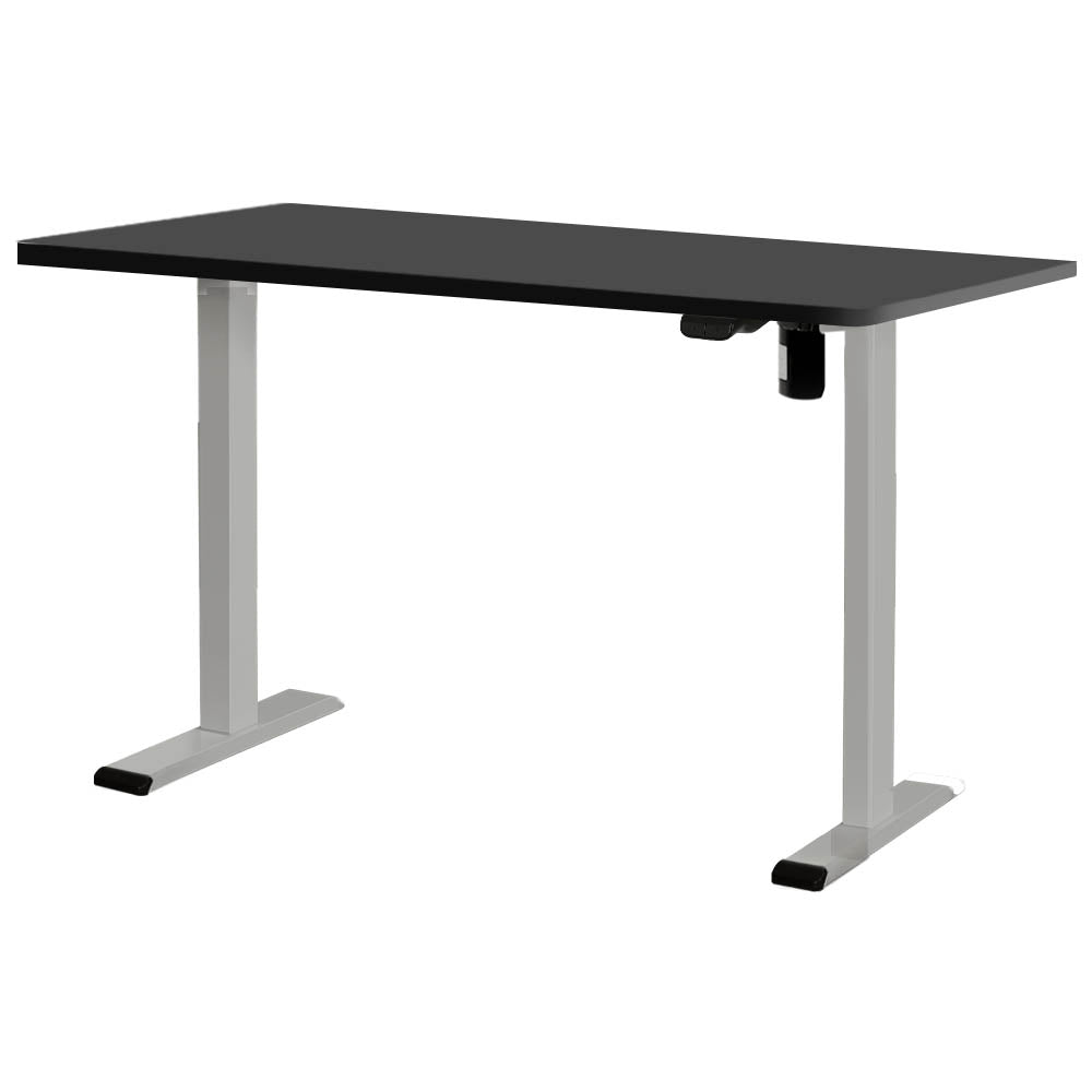 Electric Height Adjustable Standing Desk - Grey Frame with 120cm Black Top Homecoze