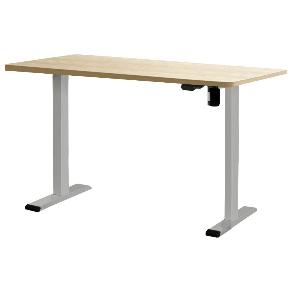 Electric Height Adjustable Standing Desk - Grey Frame with 120cm Oak Top Homecoze