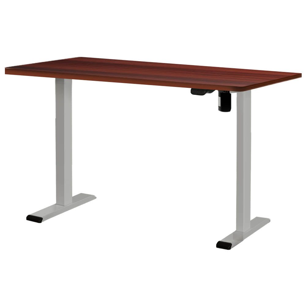 Electric Height Adjustable Standing Desk - Grey Frame with 120cm Walnut Top Homecoze