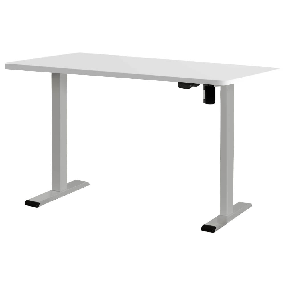 Electric Height Adjustable Standing Desk - Grey Frame with 140cm White Top Homecoze