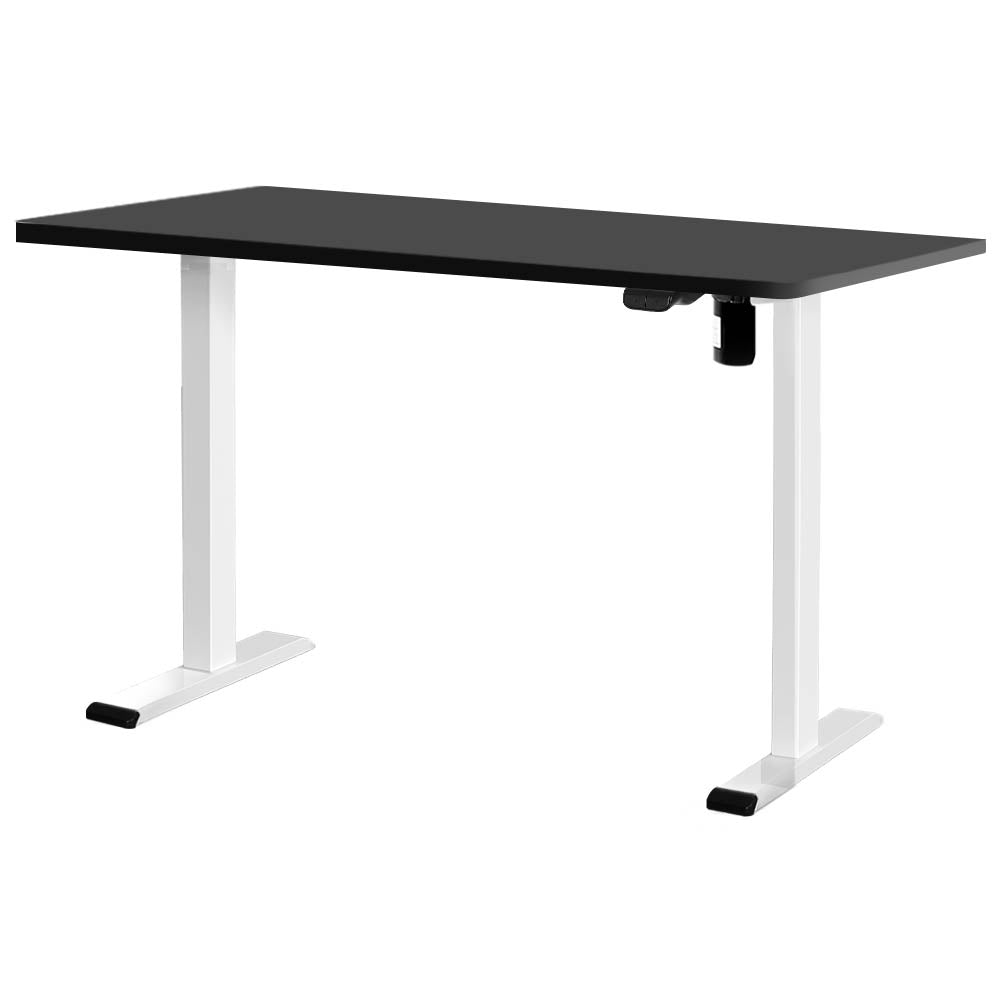 Electric Height Adjustable Standing Desk - White Frame with 120cm Black Top Homecoze