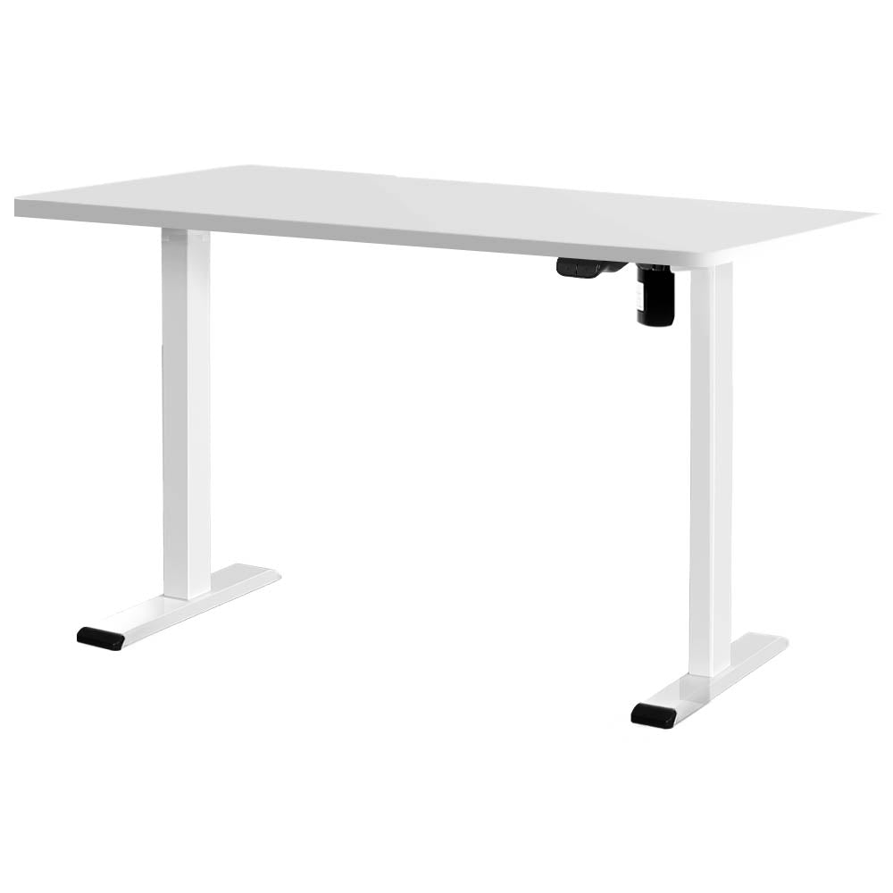 Electric Height Adjustable Standing Desk - White Frame with 120cm White Top Homecoze