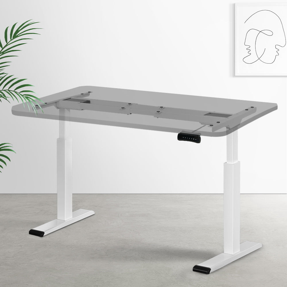 Standing Desk Replacement Frame Dual Motor 70cm to 120cm Height - White Homecoze