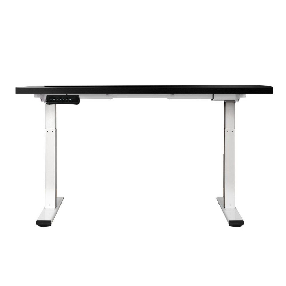 Dual Motor Electric Standing Desk - White Frame with 120cm Black Top Homecoze