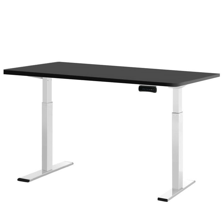 Standing Desk (Dual Motor) White & Black 140cm