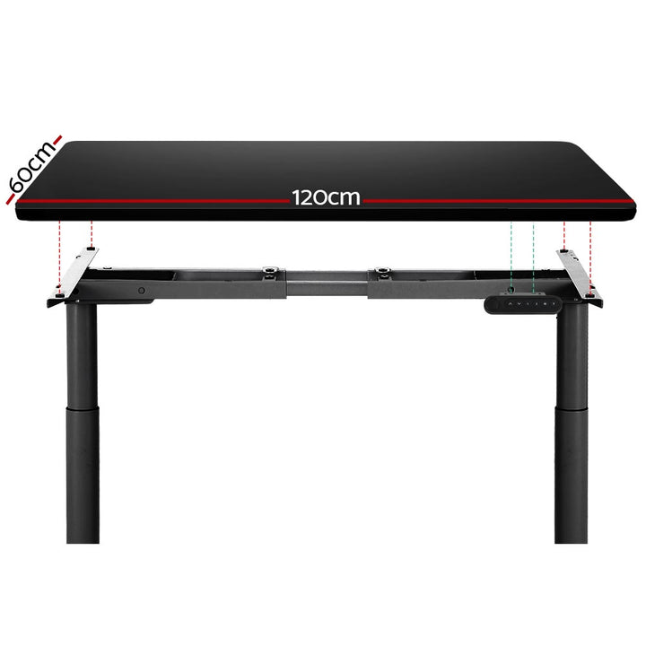 Standing Desk (Dual Motor) Black 120cm