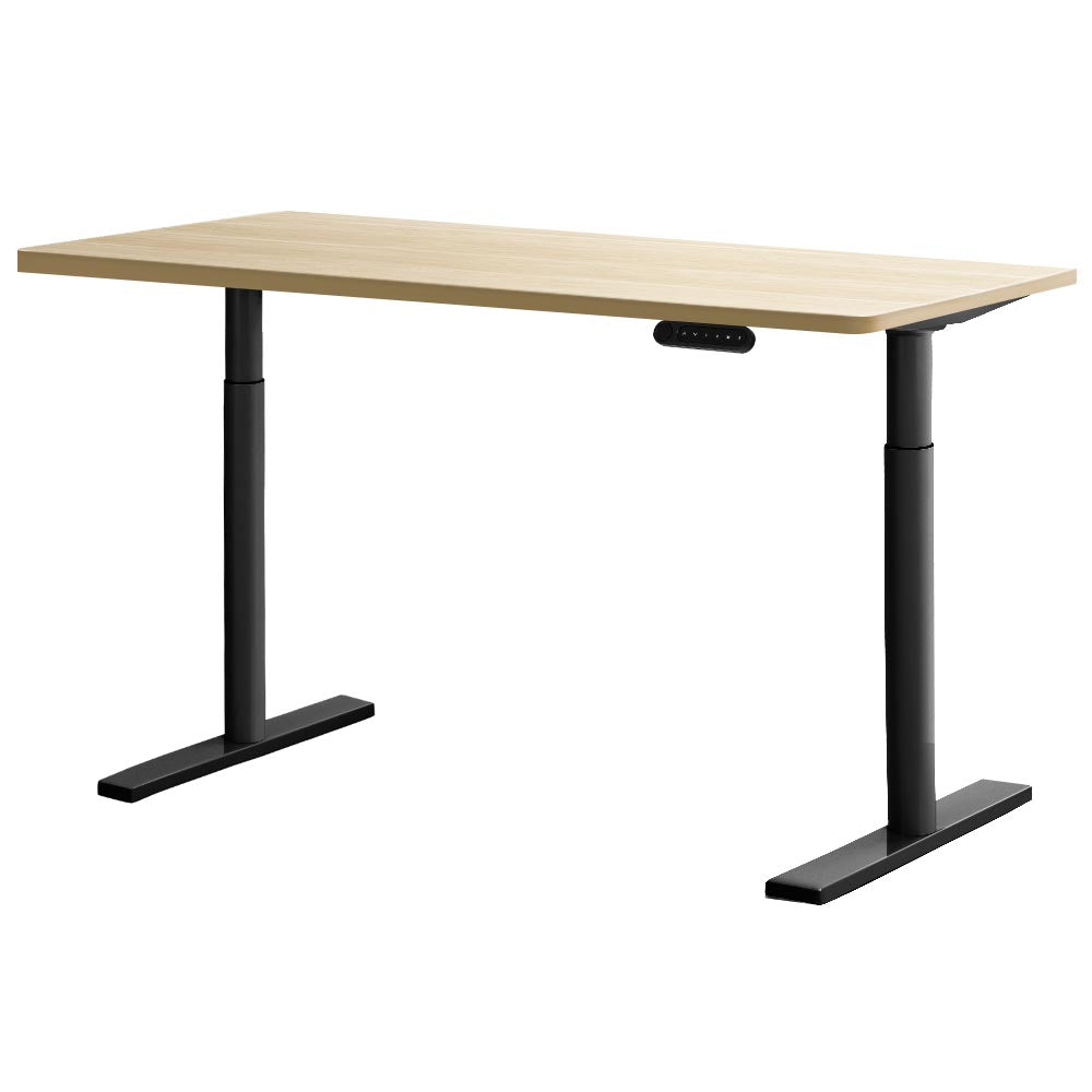 Standing Desk (Dual Motor) Black & Oak 120cm