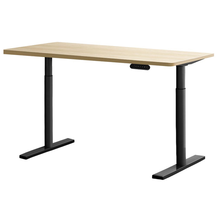 Standing Desk (Dual Motor) Black & Oak 120cm