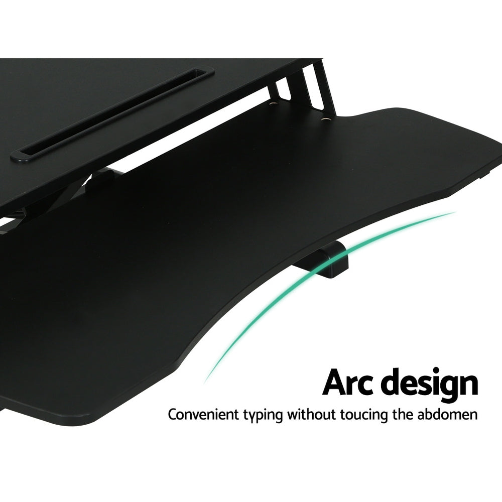 Adjustable Desk Riser Height Adjustable Sit & Stand Computer Platform - Black Homecoze