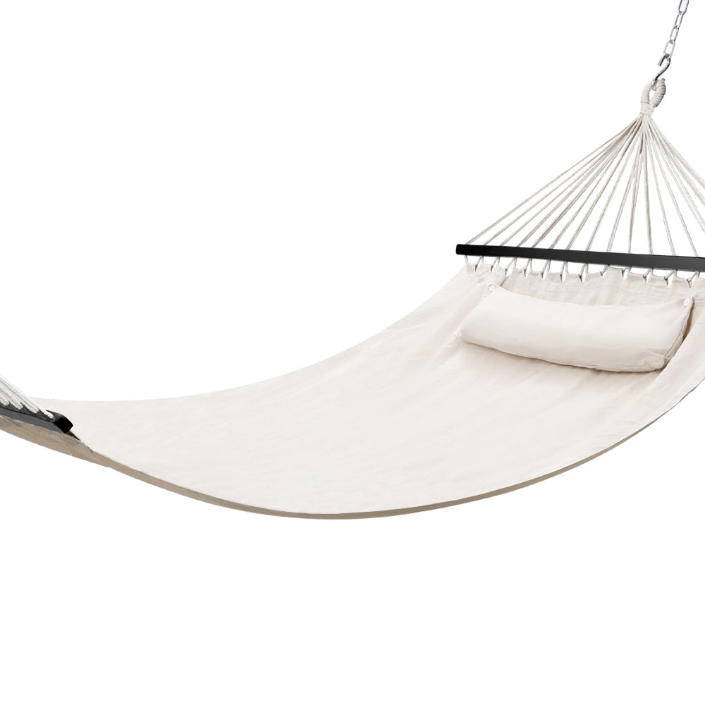 Double Swing Hammock Bed - Cream - Homecoze