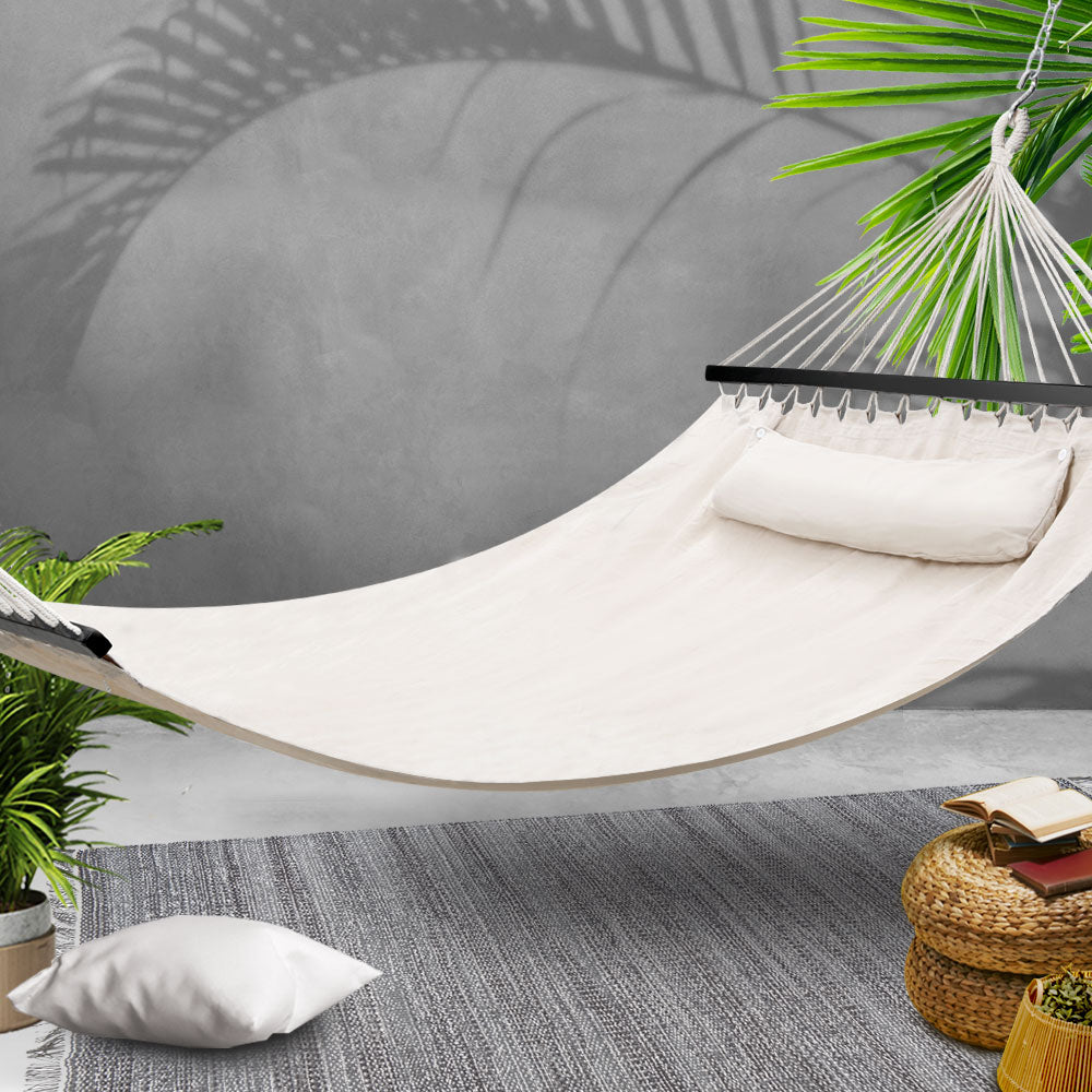 Double Swing Hammock Bed - Cream - Homecoze