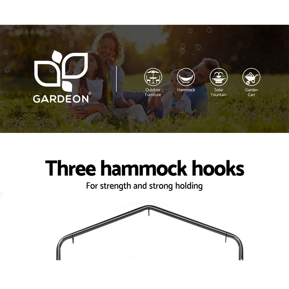 Swing Chair Hammock with Armrests & Heavy Duty Steel Frame - Cream Homecoze