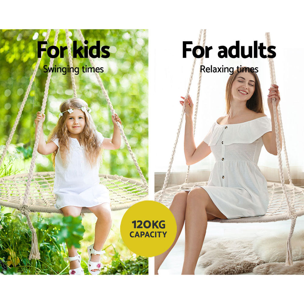 Kids Hanging Swing Chair 100cm Hammock - Homecoze