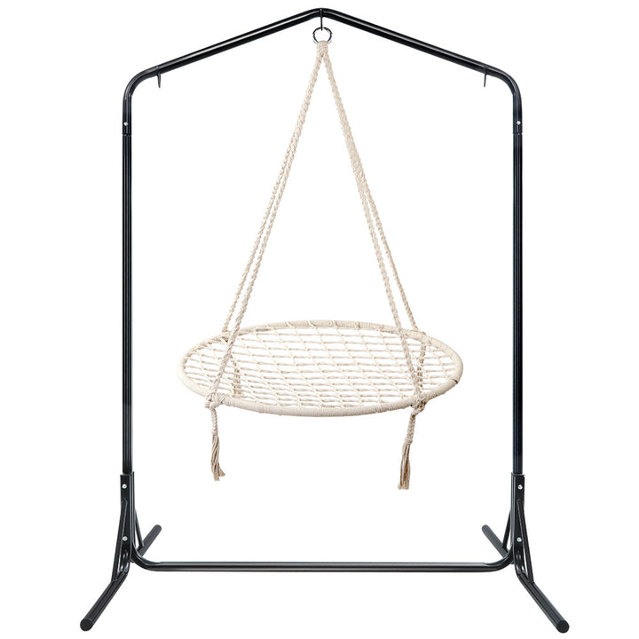 Kids Hanging Swing Chair 100cm Hammock with Heavy Duty Steel Stand Homecoze