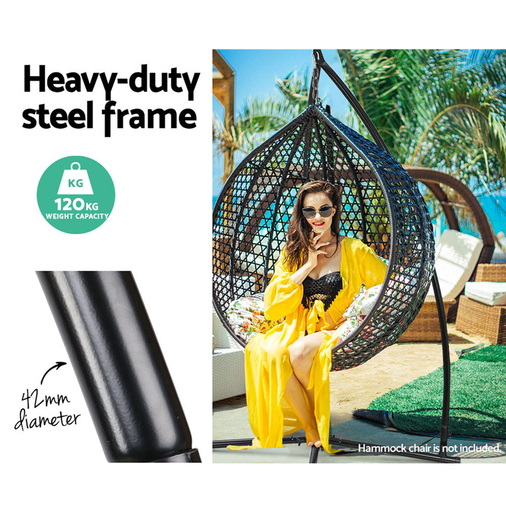 Hammock Chair A Shape Steel Frame - 120kg Rated Homecoze