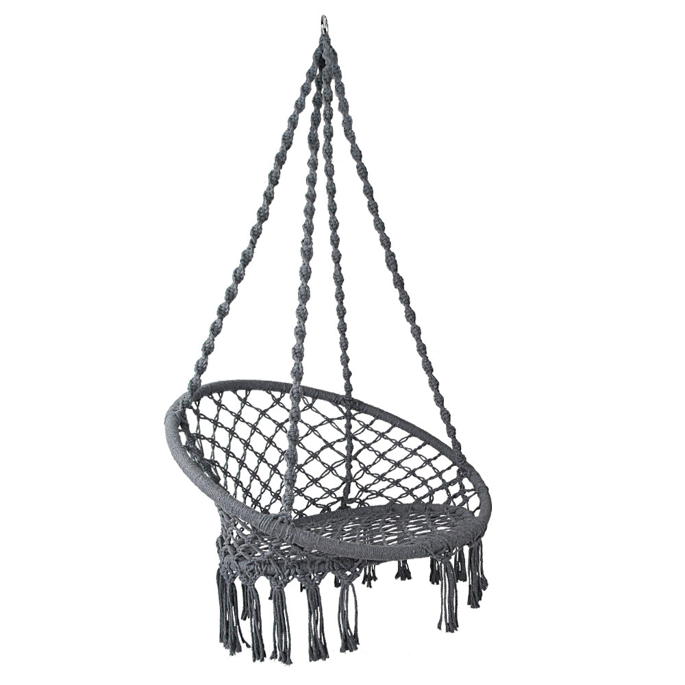 Hanging Swing Chair Hammock - Grey - Homecoze