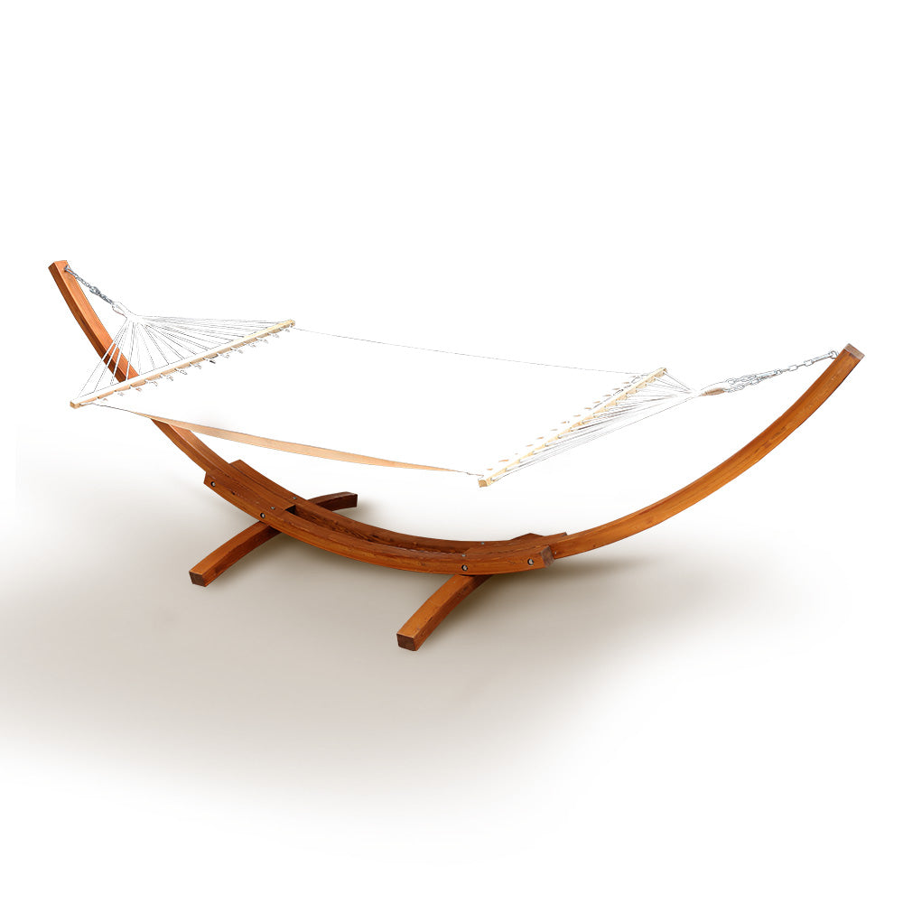 Double 2-Person Hammock with Wooden Stand - Homecoze