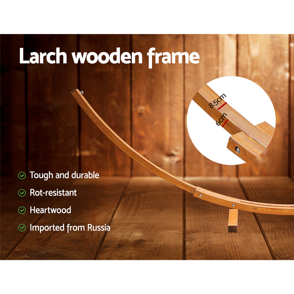 Double 2-Person Hammock with Wooden Stand - Homecoze