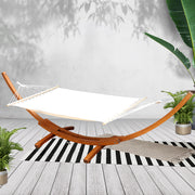 Double 2-Person Hammock with Wooden Stand - Homecoze
