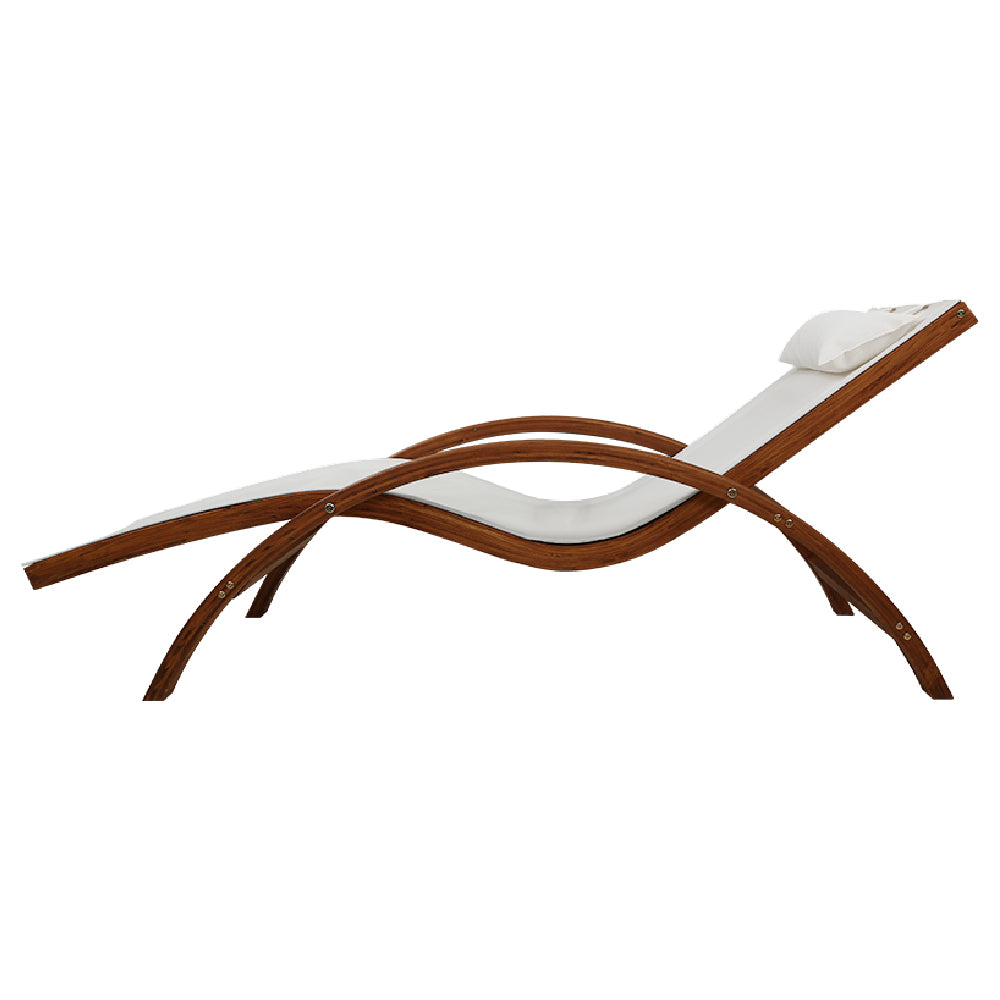 Outdoor Wooden Sun Lounge Day Bed - Homecoze