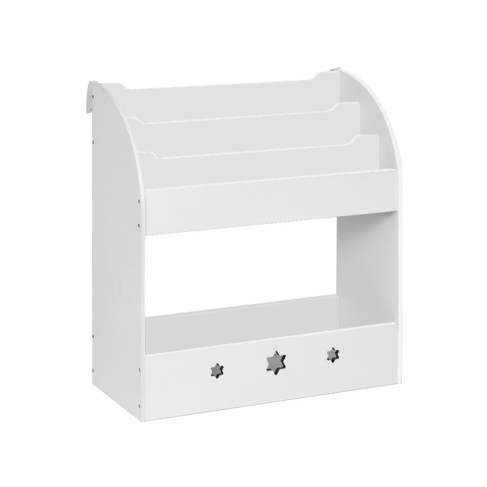 Kids Little Library Bookshelf Toy Storage Organiser - White Homecoze