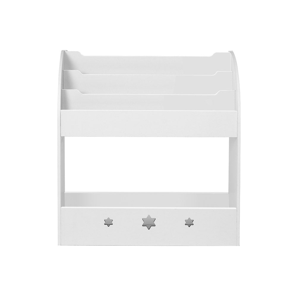 Kids Little Library Bookshelf Toy Storage Organiser - White Homecoze