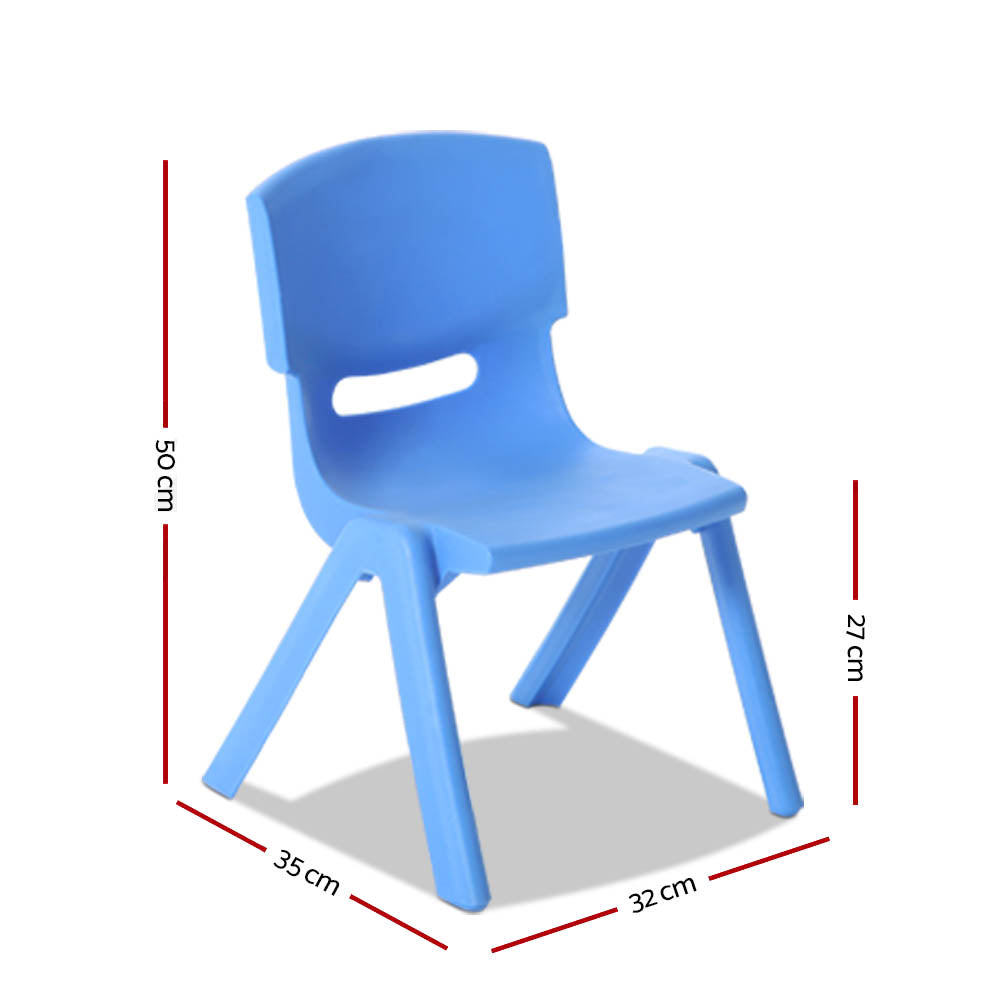 Set of 4 Kids Plastic Stackable Play Chairs for Indoors & Outdoors Homecoze