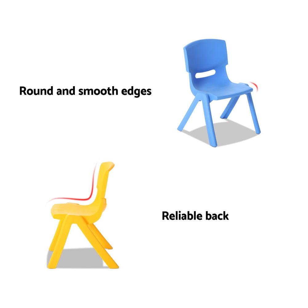 Kids Plastic Table and Chair Activity Set Heavy Duty Table with 8 Stackable Chairs Homecoze