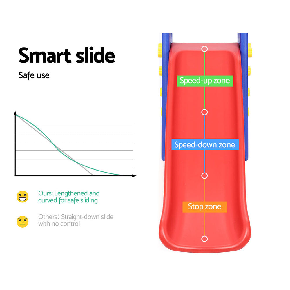 Kids 3-in-1 Slide Swing with Basketball Hoop Toddler Outdoor Indoor Play Homecoze