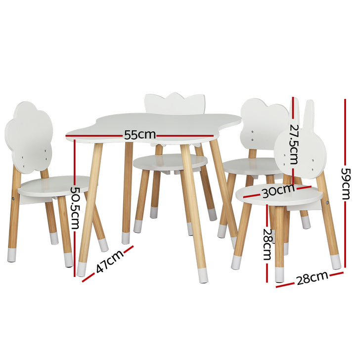 5 Piece Kids Table and Chairs Activity Set Play Desk Homecoze