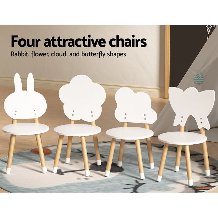 5 Piece Kids Table and Chairs Activity Set Play Desk Homecoze