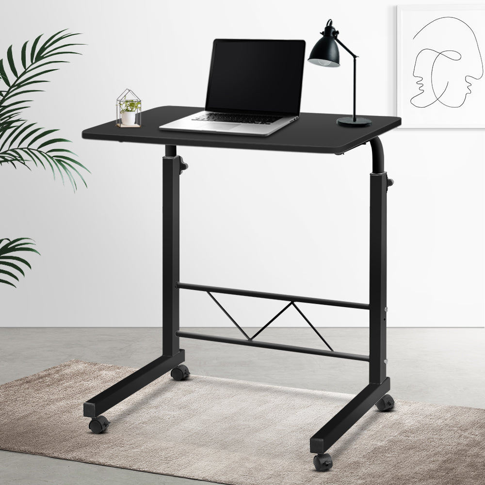 Small Portable Adjustable Height Mobile Laptop Desk - Black Homecoze