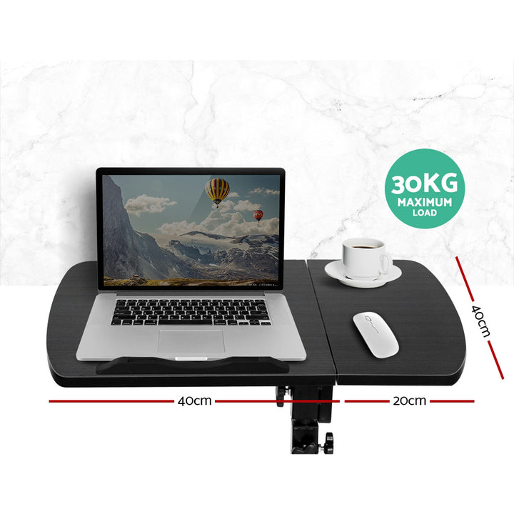 Laptop Tilt Table Desk Adjustable Stand with USB Cooling Fan - Black Homecoze